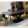 Стол BLANCO 160 MATT BLACK MARBLE SOLID CERAMIC / Орех, DISAUR заказать в Осколе по цене 106 800 руб. с доставкой в Старый Оскол, Губкин, Белгород