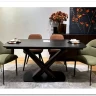 Стол BLANCO 160 MATT BLACK MARBLE SOLID CERAMIC / Орех, DISAUR заказать в Осколе по цене 106 800 руб. с доставкой в Старый Оскол, Губкин, Белгород
