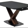 Стол BLANCO 160 MATT BLACK MARBLE SOLID CERAMIC / Орех, DISAUR заказать в Осколе по цене 106 800 руб. с доставкой в Старый Оскол, Губкин, Белгород