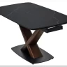 Стол BLANCO 160 MATT BLACK MARBLE SOLID CERAMIC / Орех, DISAUR заказать в Осколе по цене 106 800 руб. с доставкой в Старый Оскол, Губкин, Белгород