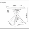 Стол обеденный Signal TALIA (эффект серого мрамора/черный) заказать в Осколе по цене 26 644 руб. с доставкой в Старый Оскол, Губкин, Белгород