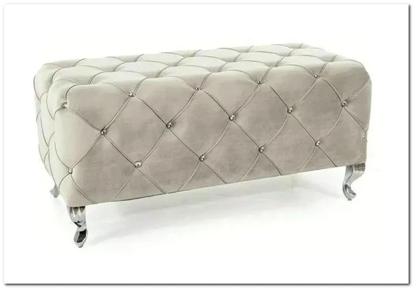 Скамья Signal HESTIA VELVET (светло-серый/серебряный) заказать в Осколе по цене 38 606 руб. с доставкой в Старый Оскол, Губкин, Белгород