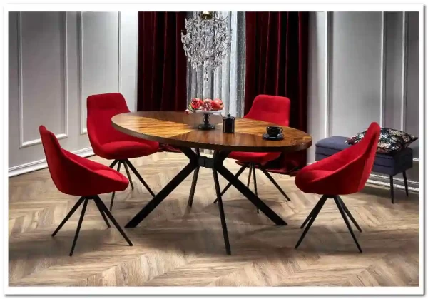 Стол обеденный Halmar LOCARNO (ореховый/черный) заказать в Осколе по цене 43 730 руб. с доставкой в Старый Оскол, Губкин, Белгород