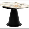 Стол TERAMO 135 GLOSS GRAND JADE SOLID CERAMIC, керамика, поворотн.механизм / Черный каркас, DISAUR заказать в Осколе по цене 56 970 руб. с доставкой в Старый Оскол, Губкин, Белгород