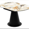 Стол TERAMO 135 GLOSS GRAND JADE SOLID CERAMIC, керамика, поворотн.механизм / Черный каркас, DISAUR заказать в Осколе по цене 56 970 руб. с доставкой в Старый Оскол, Губкин, Белгород