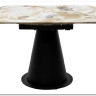 Стол TERAMO 135 GLOSS GRAND JADE SOLID CERAMIC, керамика, поворотн.механизм / Черный каркас, DISAUR заказать в Осколе по цене 56 970 руб. с доставкой в Старый Оскол, Губкин, Белгород