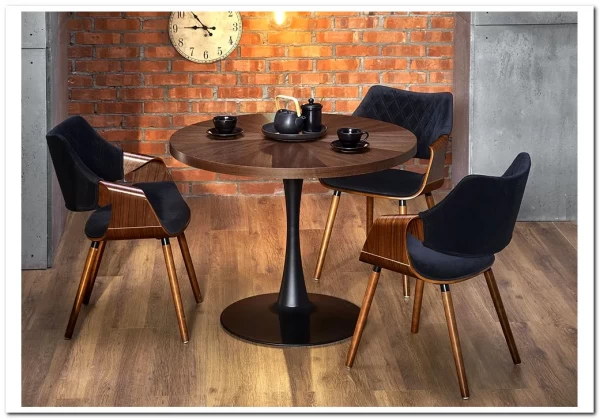 Стол обеденный Halmar CARMELO (орех/черный) заказать в Осколе по цене 29 439 руб. с доставкой в Старый Оскол, Губкин, Белгород