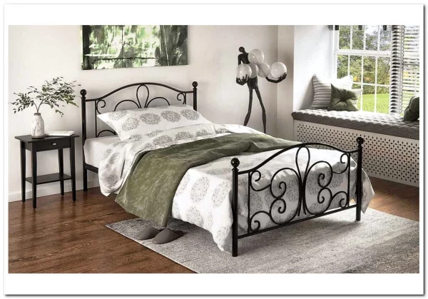 Кровать HALMAR PANAMA (черный) 120/200 заказать в Осколе по цене 26 448 руб. с доставкой в Старый Оскол, Губкин, Белгород