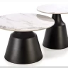 Комплект Halmar MAGNETA, 2 стола журнальных (белый мрамор/черный) заказать в Осколе по цене 20 025 руб. с доставкой в Старый Оскол, Губкин, Белгород