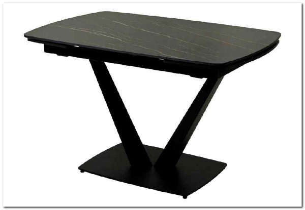 Стол ALATRI 120 MATT GOLDEN BLACK SINTERED STONE / BLACK заказать в Осколе по цене 0 руб. с доставкой в Старый Оскол, Губкин, Белгород