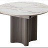 Стол АДАЖИО 115 КРУГЛЫЙ GILT WHITE, керамика / Латте каркас заказать в Осколе по цене 60 650 руб. с доставкой в Старый Оскол, Губкин, Белгород