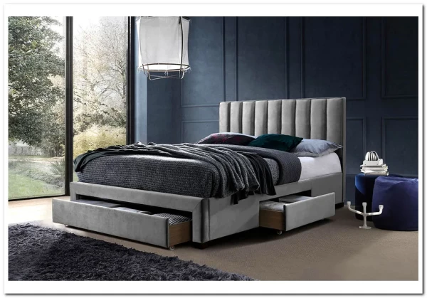 Кровать Halmar GRACE (серый) 140/200 заказать в Осколе по цене 59 404 руб. с доставкой в Старый Оскол, Губкин, Белгород