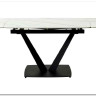 Стол ALATRI 120 MATT WHITE MARBLE SINTERED STONE / BLACK заказать в Осколе по цене 75 200 руб. с доставкой в Старый Оскол, Губкин, Белгород