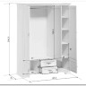 Купить Шкаф Кентаки SZF5D2S белый BRW  с доставкой по России по цене производителя можно в магазине Другая Мебель в Старом Осколе