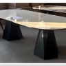 Стол ОРФЕЙ 240 нераскладной цвет ОНИКС (ONYX SABLE PULIDO), керамика / Черный каркас заказать в Осколе по цене 101 050 руб. с доставкой в Старый Оскол, Губкин, Белгород