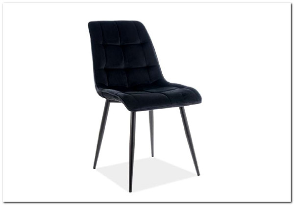 Стул кухонный Signal CHIC Velvet Bluvel 19 (черный/черный) заказать в Осколе по цене 9 962 руб. с доставкой в Старый Оскол, Губкин, Белгород