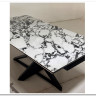 Стол VICENZA 180 раскладной GLOSS BULGARI WHITE, керамика / Черный, DISAUR заказать в Осколе по цене 69 930 руб. с доставкой в Старый Оскол, Губкин, Белгород