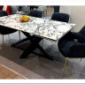 Стол VICENZA 180 раскладной GLOSS BULGARI WHITE, керамика / Черный, DISAUR заказать в Осколе по цене 69 930 руб. с доставкой в Старый Оскол, Губкин, Белгород