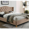Кровать Signal ASPEN VELVET BLUVEL 28 (бежевый/дуб) 160/200 заказать в Осколе по цене 62 781 руб. с доставкой в Старый Оскол, Губкин, Белгород