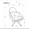 Кресло Halmar MERRY 2 (капучино) заказать в Осколе по цене 32 490 руб. с доставкой в Старый Оскол, Губкин, Белгород