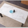 Стол CORNER 120 MATT WHITE MARBLE SOLID CERAMIC / BLACK заказать в Осколе по цене 53 750 руб. с доставкой в Старый Оскол, Губкин, Белгород