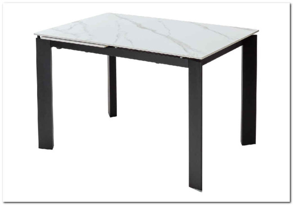 Стол CORNER 120 MATT WHITE MARBLE SOLID CERAMIC / BLACK заказать в Осколе по цене 53 750 руб. с доставкой в Старый Оскол, Губкин, Белгород