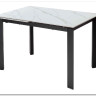 Стол CORNER 120 MATT WHITE MARBLE SOLID CERAMIC / BLACK заказать в Осколе по цене 53 750 руб. с доставкой в Старый Оскол, Губкин, Белгород