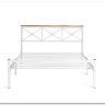 Купить Кровать Iris (mod.9311) дерево гевея/металл, 160*200 см (Queen bed), Белый (White) с доставкой по России по цене производителя можно в магазине Другая Мебель в Старом Осколе