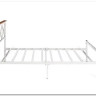 Купить Кровать Iris (mod.9311) дерево гевея/металл, 160*200 см (Queen bed), Белый (White) с доставкой по России по цене производителя можно в магазине Другая Мебель в Старом Осколе