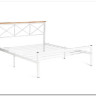 Купить Кровать Iris (mod.9311) дерево гевея/металл, 160*200 см (Queen bed), Белый (White) с доставкой по России по цене производителя можно в магазине Другая Мебель в Старом Осколе
