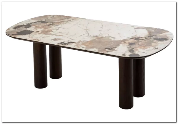 Стол ПИНО (PINO) 210 цвет CA035, керамика / ТЕМНЫЙ ОРЕХ, ®DISAUR заказать в Осколе по цене 80 700 руб. с доставкой в Старый Оскол, Губкин, Белгород