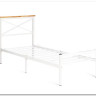 Купить Кровать Iris (mod.9311) дерево гевея/металл, 90*200 см (Single bed), Белый (White) с доставкой по России по цене производителя можно в магазине Другая Мебель в Старом Осколе
