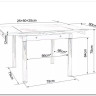 Стол обеденный Signal GD082 80 раскладной (дуб артизан/черный мат) заказать в Осколе по цене 34 607 руб. с доставкой в Старый Оскол, Губкин, Белгород