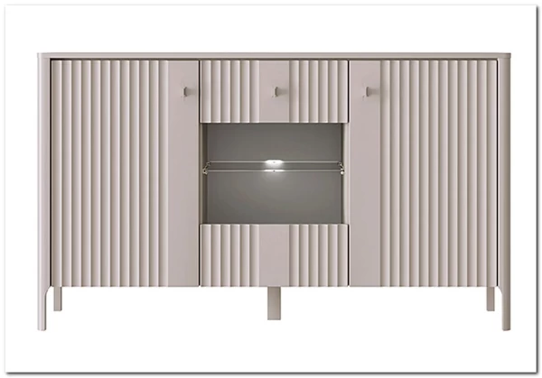 Тумба-витрина Dalia персидский жемчуг KOM1W2D BRW заказать в Осколе по цене 31 000 руб. с доставкой в Старый Оскол, Губкин, Белгород