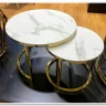 Комплект Signal MUSE II, 2 стола журнальных (эффект белого мрамора/золотой) заказать в Осколе по цене 43 584 руб. с доставкой в Старый Оскол, Губкин, Белгород