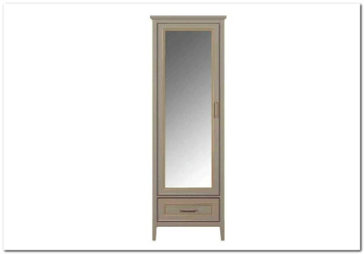 Шкаф с зеркалом Classic SZF1L1S глиняный серый BRW 
