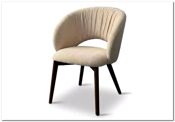 Стул ПИОЛА (PIOLA), цвет СВЕТЛО-БЕЖЕВЫЙ CITY-102, букле / ОРЕХ каркас, ®DISAUR заказать в Осколе по цене 15 150 руб. с доставкой в Старый Оскол, Губкин, Белгород