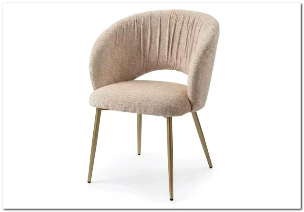 Стул МИДА (MIDA), цвет МОЛОЧНЫЙ SOLO-111, ткань / ШАМПАНЬ каркас, ®DISAUR заказать в Осколе по цене 13 500 руб. с доставкой в Старый Оскол, Губкин, Белгород