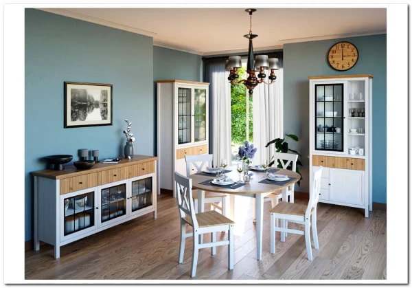 Мебель для гостиной из сосны Сканди белый воск заказать в Осколе по цене 123 112 руб. с доставкой в Старый Оскол, Губкин, Белгород