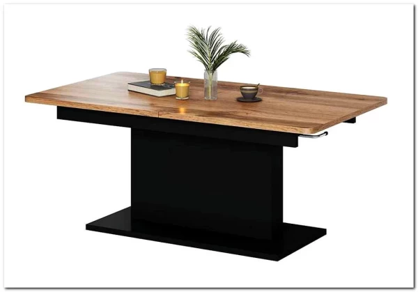 Стол-трансформер Halmar BUSETTI дуб вотан/черный мат заказать в Осколе по цене 58 339 руб. с доставкой в Старый Оскол, Губкин, Белгород