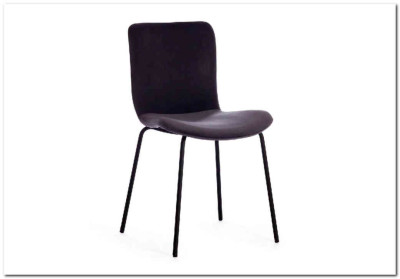 Стул GILLIAN (mod. 0137017-NI) темно-серый S108 (666 SILVER GREY)/черный