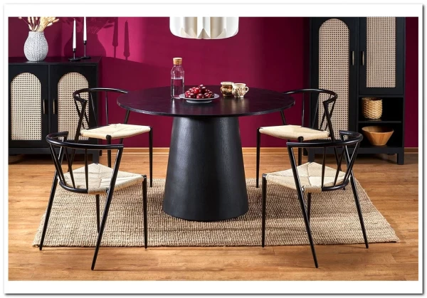 Стол обеденный Halmar GINTER (черный) заказать в Осколе по цене 43 867 руб. с доставкой в Старый Оскол, Губкин, Белгород