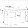 Стол обеденный Signal GD082 80 раскладной (орех винтажный/черный мат) заказать в Осколе по цене 34 607 руб. с доставкой в Старый Оскол, Губкин, Белгород