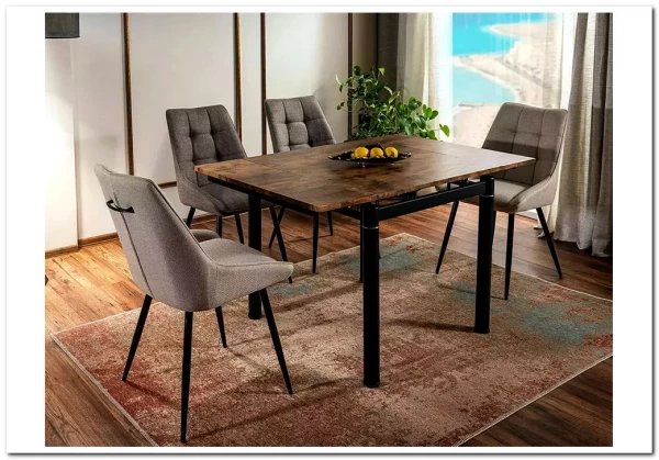 Стол обеденный Signal GD082 80 раскладной (орех винтажный/черный мат) заказать в Осколе по цене 34 607 руб. с доставкой в Старый Оскол, Губкин, Белгород