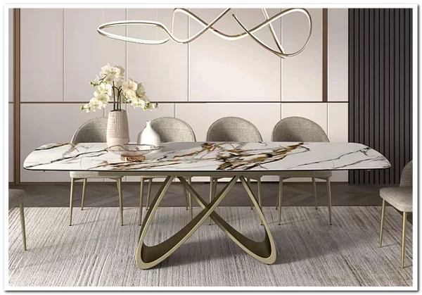 Стол ПАЛАСИО (PALACIO) 180 цвет KL-188 Контрастный мрамор матовый, итал керамика/ ШАМПАНЬ, ®DISAUR заказать в Осколе по цене 149 150 руб. с доставкой в Старый Оскол, Губкин, Белгород