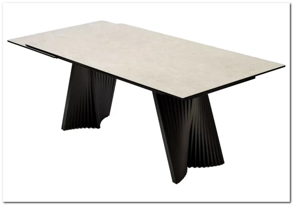 Стол АКИМ (YOAKIM) 180 цвет TL-102 Бежевый мрамор, испанская керамика / Темно-серый, ®DISAUR заказать в Осколе по цене 123 520 руб. с доставкой в Старый Оскол, Губкин, Белгород