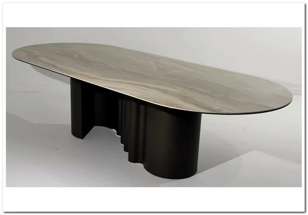 Стол ВЕНТО (VENTO) 280 ТОПАЗ TL-617, испанская керамика/ Коричневый графит каркас, ®DISAUR заказать в Осколе по цене 102 800 руб. с доставкой в Старый Оскол, Губкин, Белгород