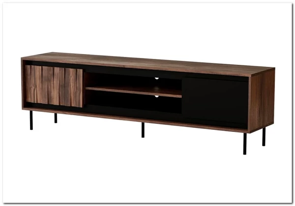 Тумба под телевизор Halmar SWING RTV-1 (орех/черный) заказать в Осколе по цене 28 685 руб. с доставкой в Старый Оскол, Губкин, Белгород