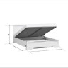 Кровать Stylius (Стилиус) B169-LOZ160х200 с подъемным механизмом BRW заказать в Осколе по цене 42 920 руб. с доставкой в Старый Оскол, Губкин, Белгород
