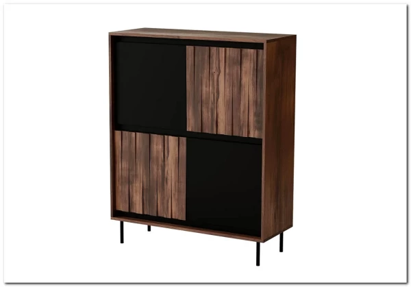 Комод Halmar SWING KM-2 (орех/черный) заказать в Осколе по цене 41 751 руб. с доставкой в Старый Оскол, Губкин, Белгород